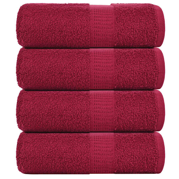 vidaXL pesur&auml;tikud KONNA 4 tk bordoopunased 30 x 30 cm 360 g/m&sup2;