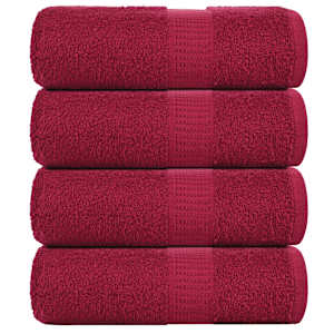 Pralne brisače FROGN 4 kosi bordo 30x30 cm 360 g/m²