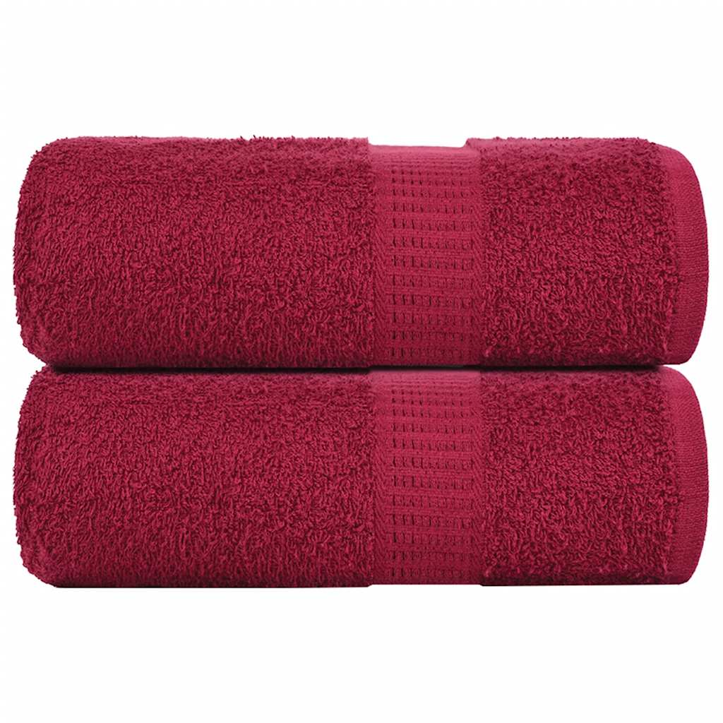 vidaXL Ručníky pro hosty FROGN 2 ks bordó 30x50 cm 360 g/m²