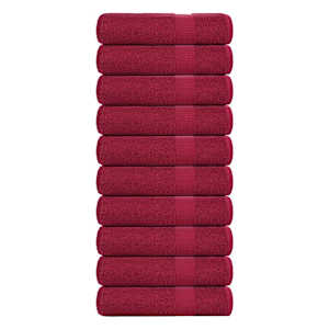Ručníky FROGN 10 ks bordó 50x100 cm 360 g/m² - obrázek 1