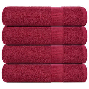 Kopalne brisače FROGN 4 kosi bordo 100x150 cm 360 g/m²