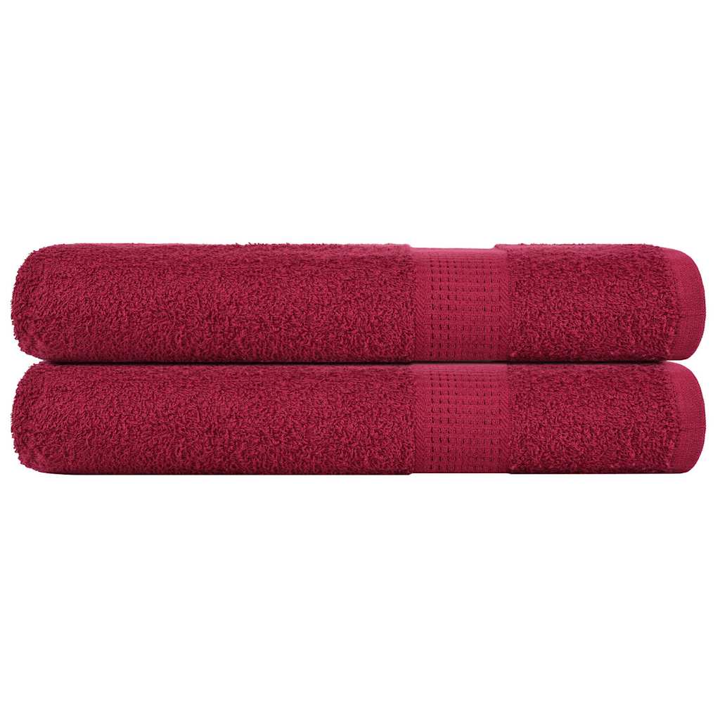 vidaXL Saunové osušky FROGN 2 ks bordó 80x200 cm 360 g/m²