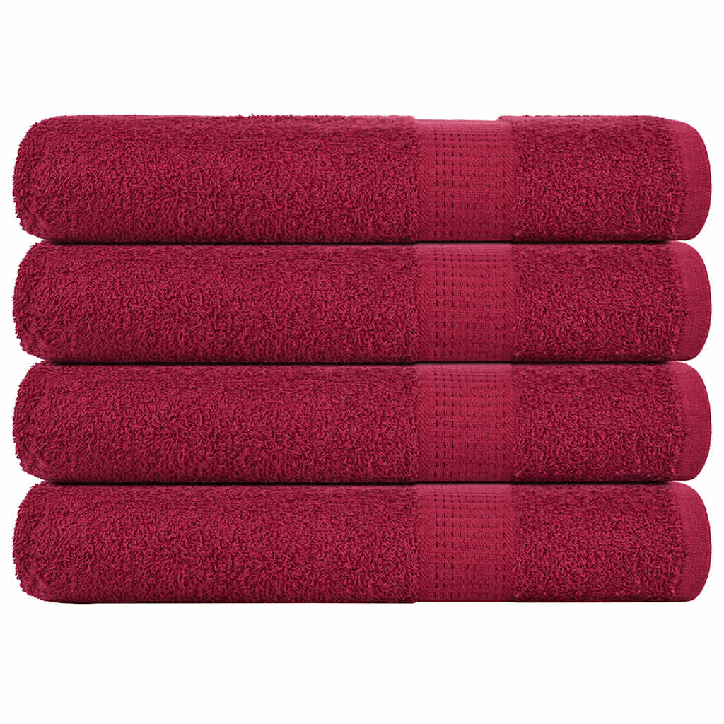 vidaXL Prosoape saună 4 buc Bordeaux 80x200 cm 360 g/m² 100% bumbac