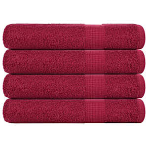 Savna brisače FROGN 4 kosi bordo 80x200 cm 360 g/m²