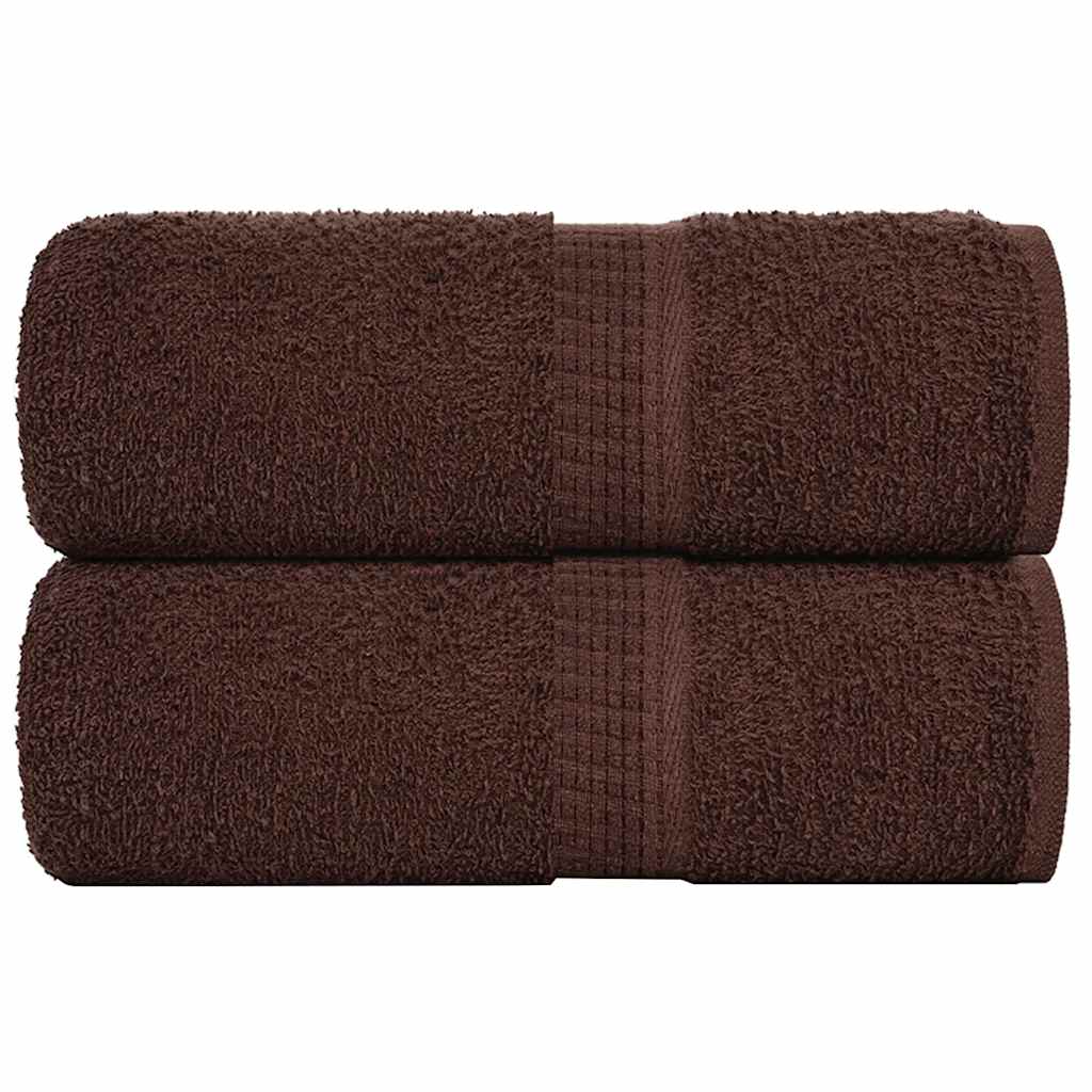 vidaXL Ručníky pro hosty FROGN 2 ks hnědé 30x50 cm 360 g/m²