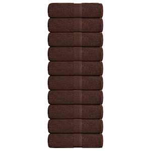 Brisače za goste FROGN 10 kosov rjave 30x50 cm 360 g/m²