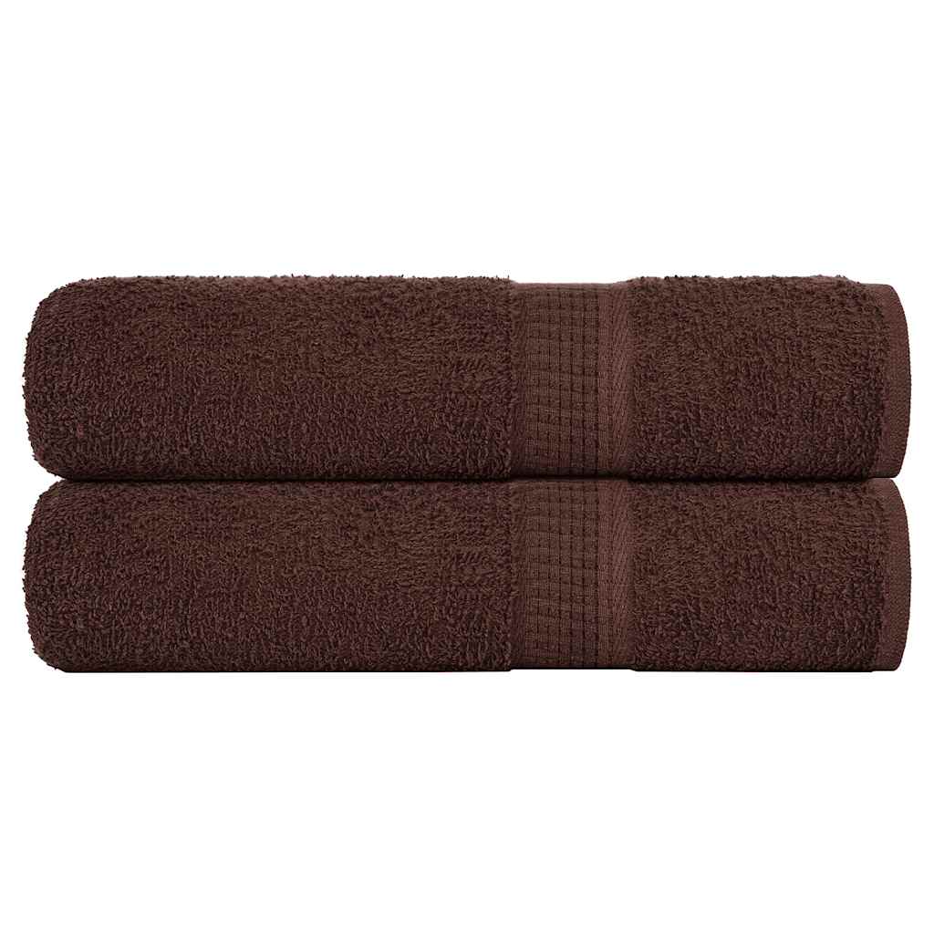 vidaXL Handdukar FROGN 2 st brun 50x100 cm 360 gsm