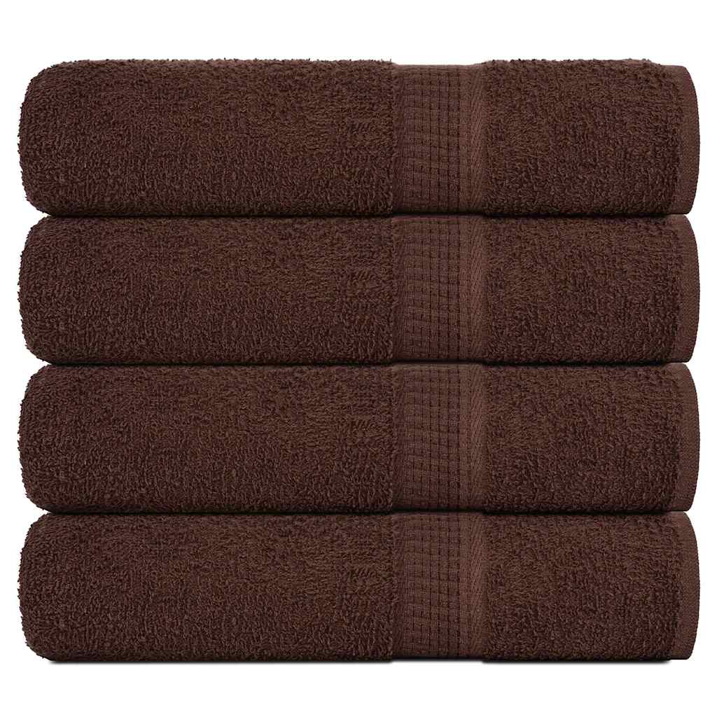 vidaXL Handdukar FROGN 4 st brun 50x100 cm 360 gsm