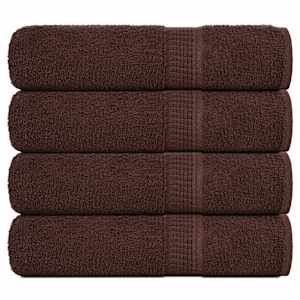 Kopalne brisače FROGN 4 kosi rjave 100x150 cm 360 g/m²