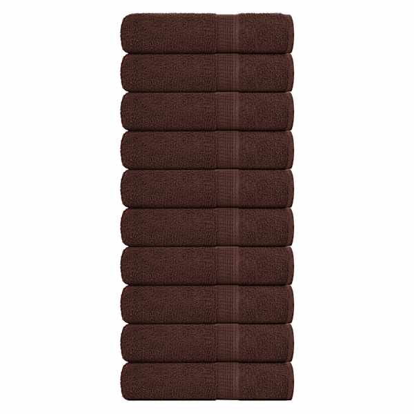 vidaXL vannitoar&auml;tikud FROGN 10 tk, pruun, 100x150 cm, 360 g/m&sup2;