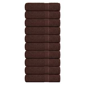 Kopalne brisače FROGN 10 kosov rjave 100x150 cm 360 g/m²