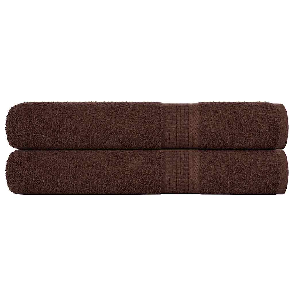 vidaXL Saunové osušky FROGN 2 ks hnědé 80x200 cm 360 g/m²