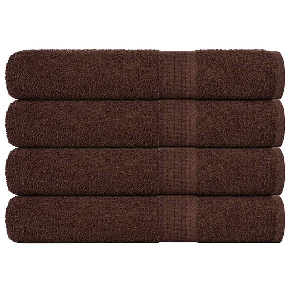 vidaXL Saunové osušky FROGN 4 ks hnědé 80x200 cm 360 g/m²