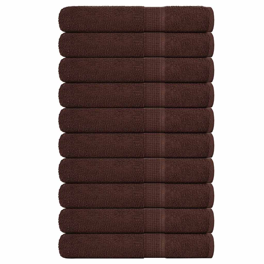 vidaXL Saunové osušky FROGN 10 ks hnědé 80x200 cm 360 g/m²