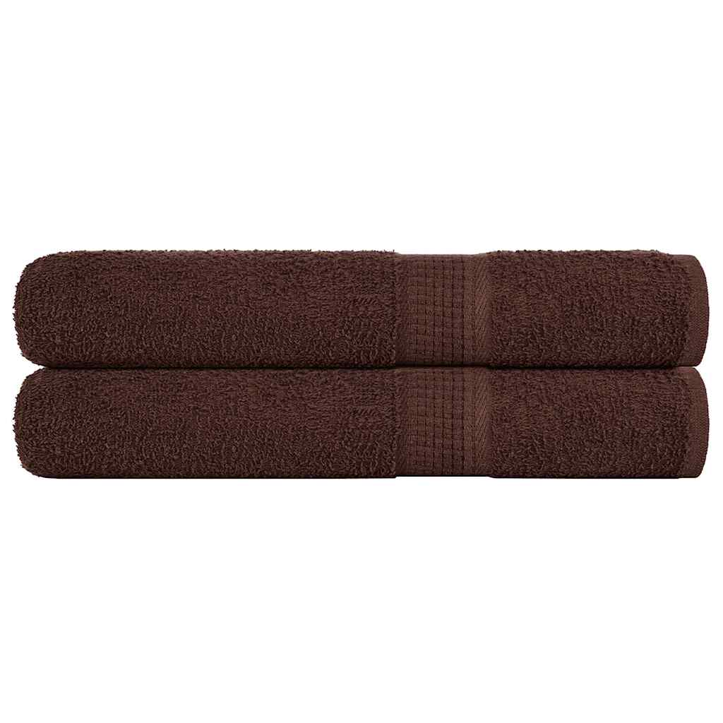 vidaXL Handdukar FROGN 2 st brun 100x200 cm 360 gsm