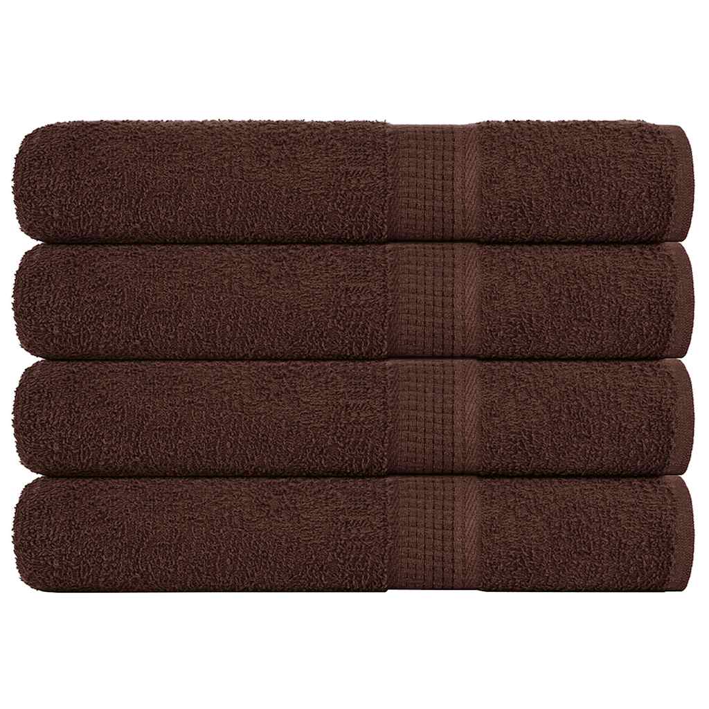 vidaXL Ručníky FROGN 4 ks hnědé 100x200 cm 360 g/m²