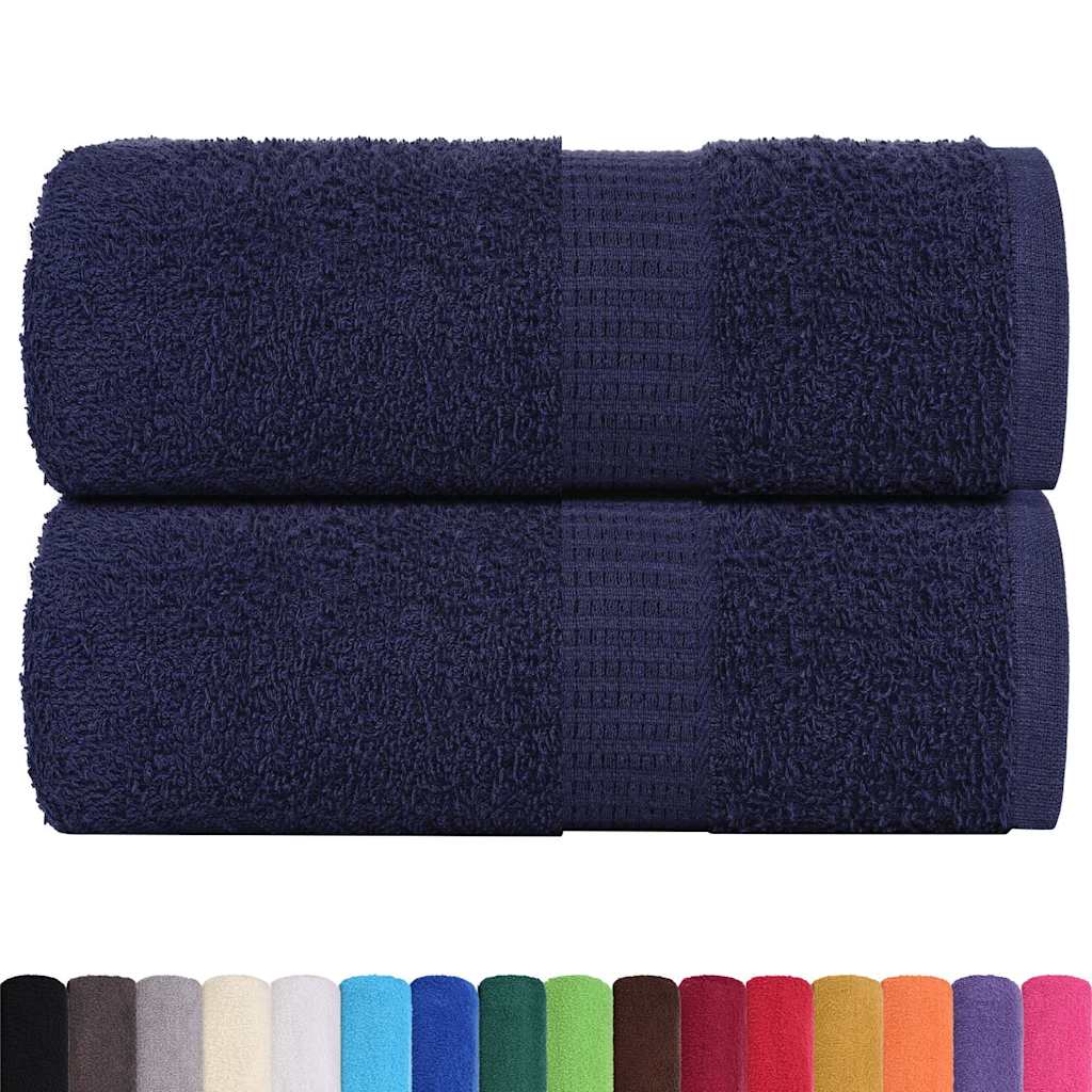 vidaXL Zeepdoekjes 2 st 30x30 cm 360 g/m² 100% katoen marineblauw afbeelding