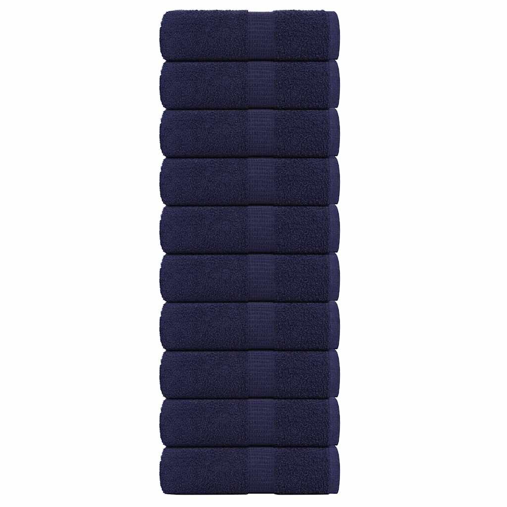 vidaXL Ručníky FROGN 10 ks tmavě modré 30x30 cm 360 g/m²