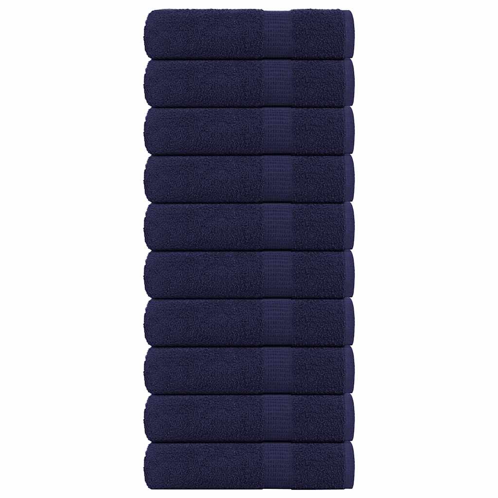 vidaXL Ručníky FROGN 10 ks tmavě modré 50x100 cm 360 g/m²