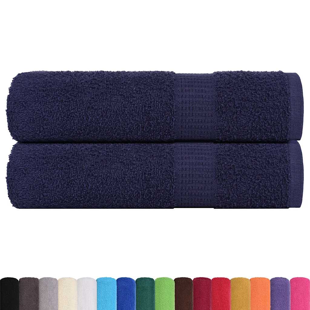 Thumbnail - vidaXL Duschtücher 2 Stk. Marineblau 70x140 cm 360 g/m² 100% Baumwolle