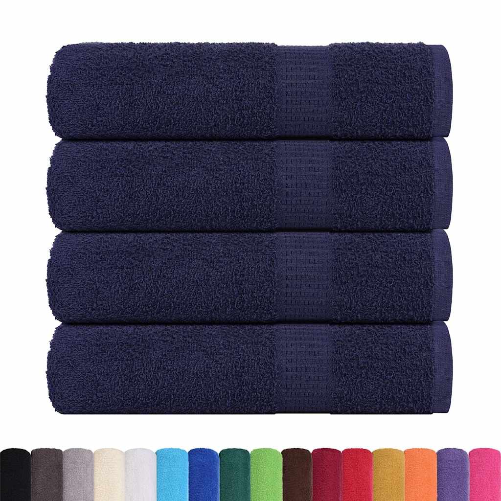 vidaXL Badhanddoeken 4 st 100x150 cm 360 g/m² 100% katoen marineblauw afbeelding