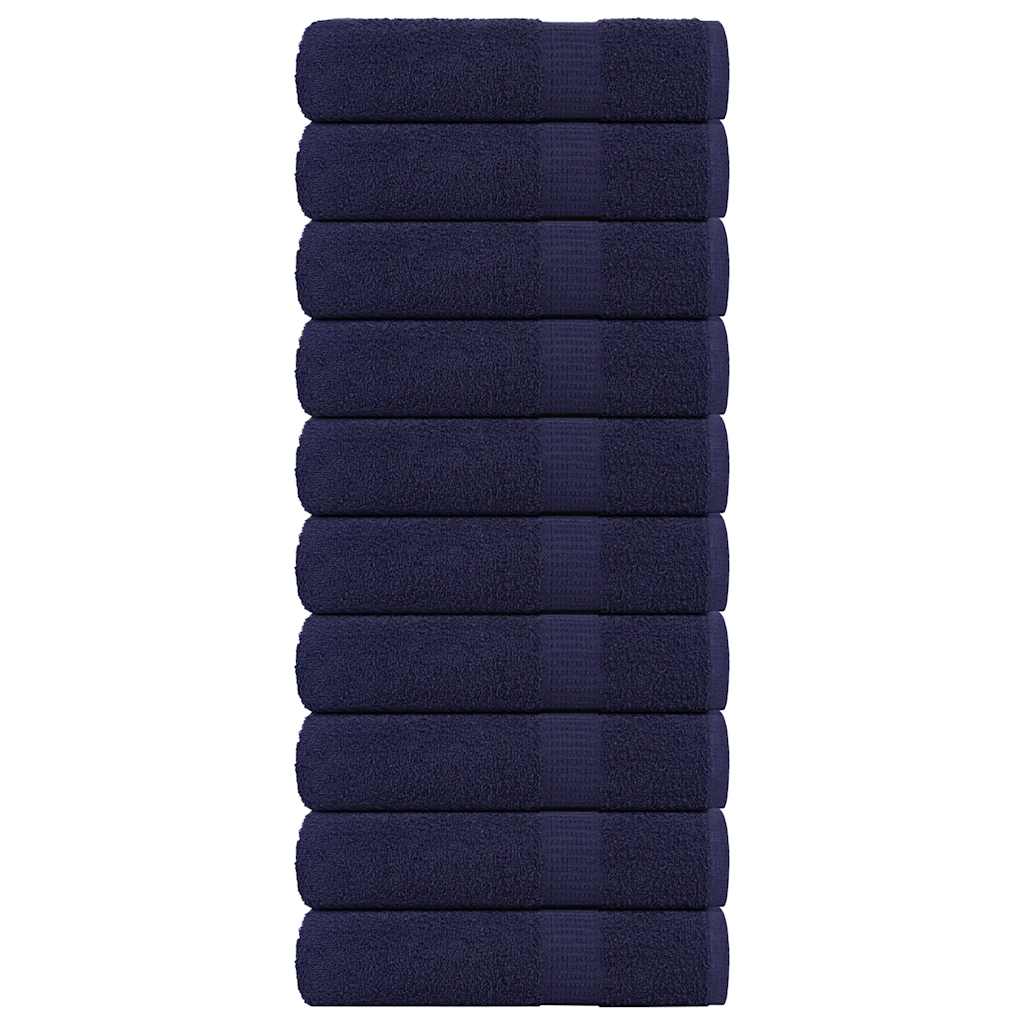 vidaXL Ručníky FROGN 10 ks tmavě modré 100x150 cm 360 g/m²