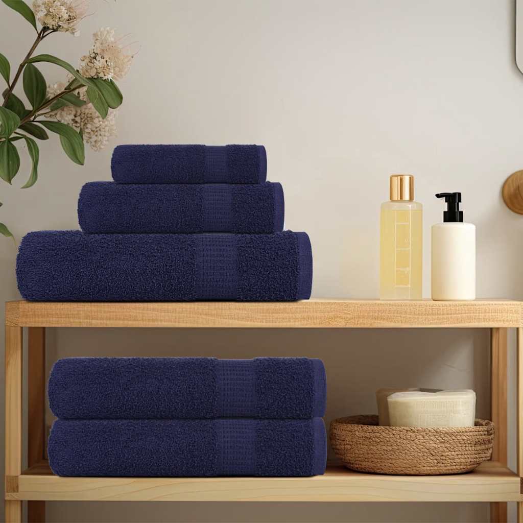 Thumbnail - vidaXL Saunatücher 2 Stk. Marineblau 80x200 cm 360 g/m² 100% Baumwolle