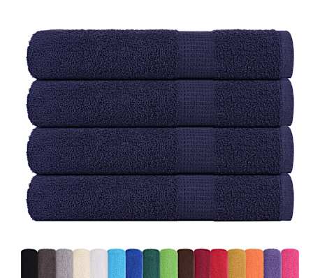 vidaXL Ručnici za saunu FROGN 4 kom tamnoplave boje 80x200 cm 360 g/m&sup2;