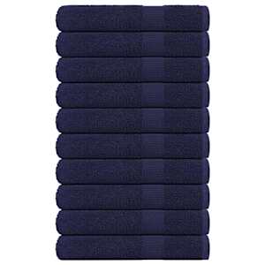 Savna brisače FROGN 10 kosov temno modre 80x200 cm 360 g/m²