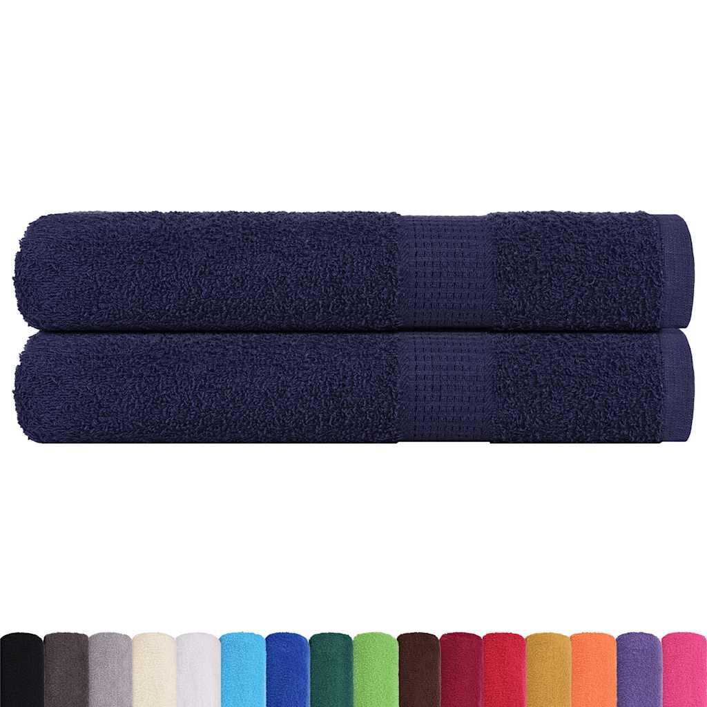 vidaXL Uteráky 2 ks námornícky modrý 100x200 cm 360 g/m2 100 % bavlna