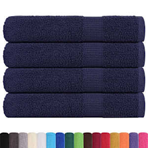 vidaXL Ručn&iacute;ky FROGN 4 ks tmavě modr&eacute; 100x200 cm 360 g/m&sup2;