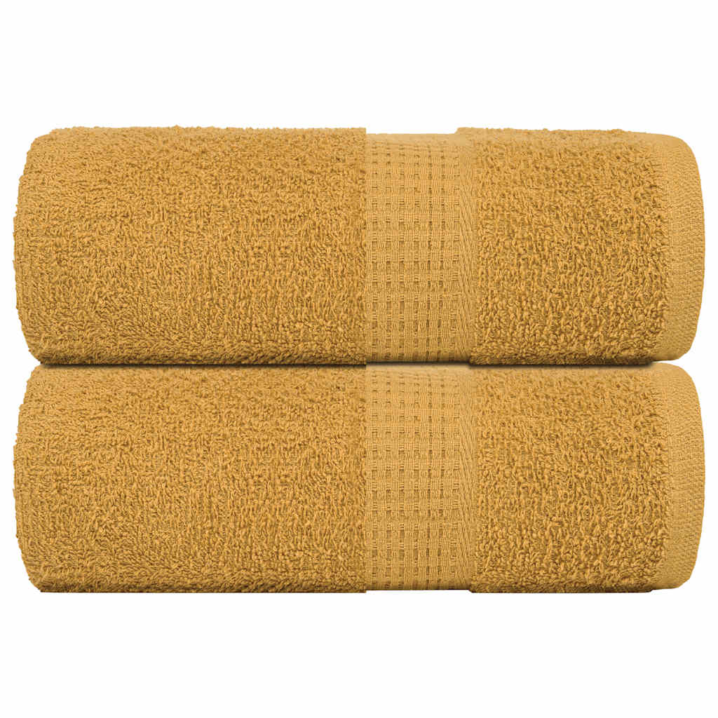 vidaXL Ručníky FROGN 2 ks zlaté 30x30 cm 360 g/m²