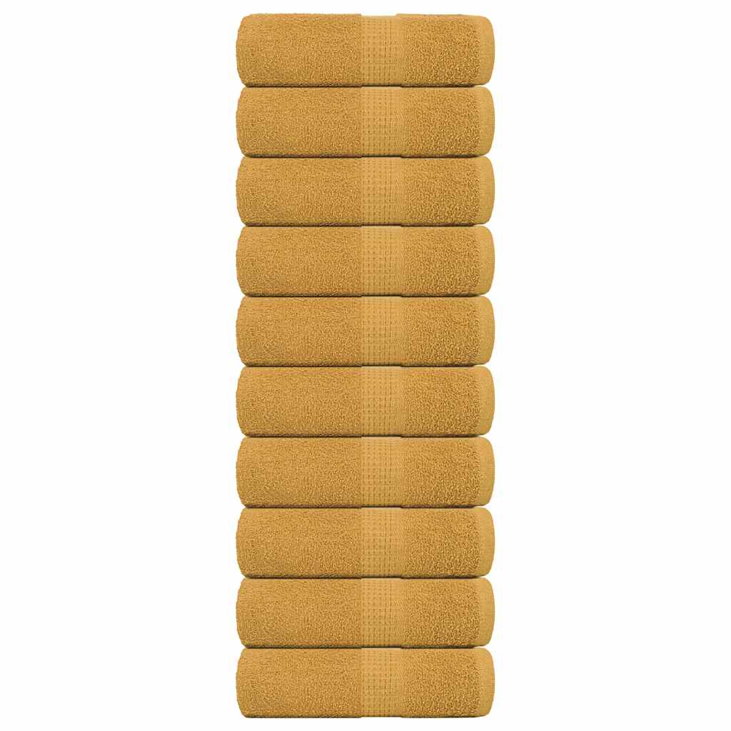 Gästetücher 10 Stk. Golden 30×50 cm 360 g/m² 100% Baumwolle