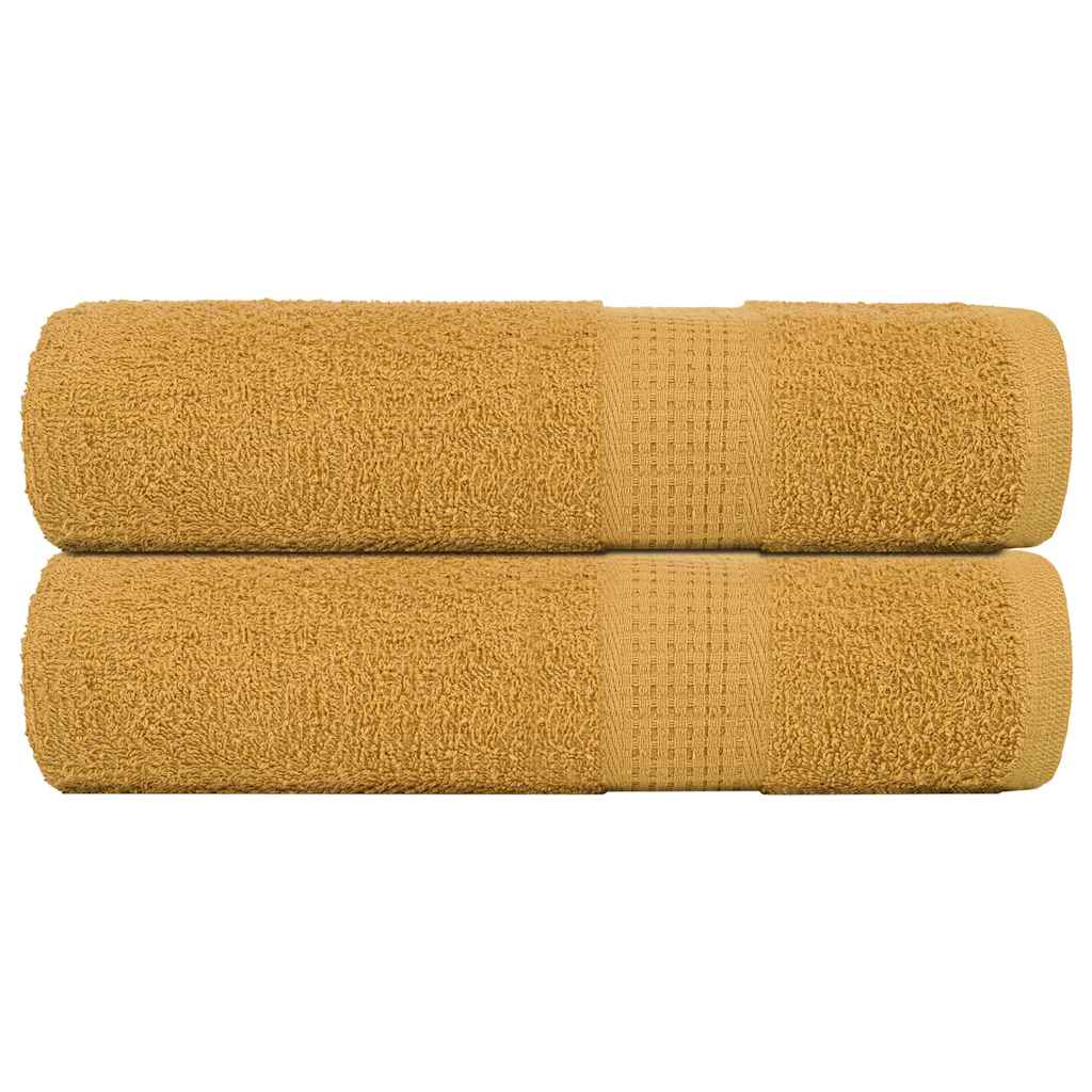 Handtücher 2 Stk. Golden 50×100 cm 360 g/m² 100% Baumwolle