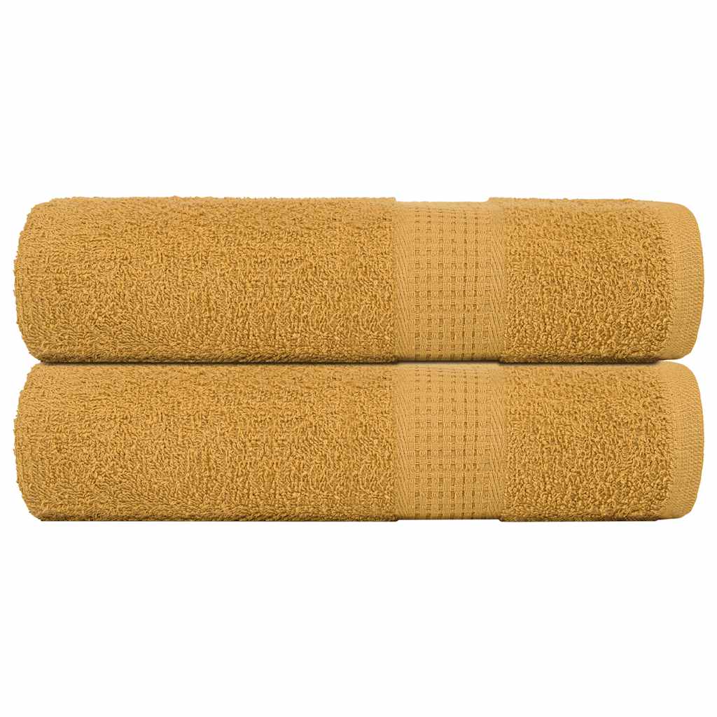 vidaXL Ručníky do sprchy FROGN 2 ks zlaté 70 x 140 cm 360 g/m²