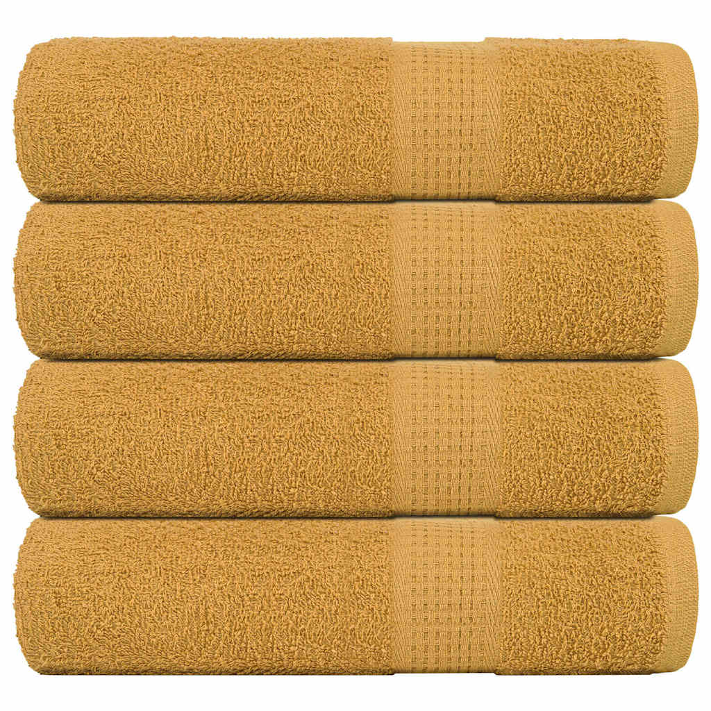 vidaXL Ručníky do sprchy FROGN 4 ks zlaté 70 x 140 cm 360 g/m²