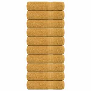 Brisače za tuširanje FROGN 10 kosov zlate 70x140 cm 360 g/m²