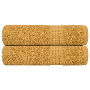 Kopalne brisače FROGN 2 kosa zlate 100x150 cm 360 g/m²