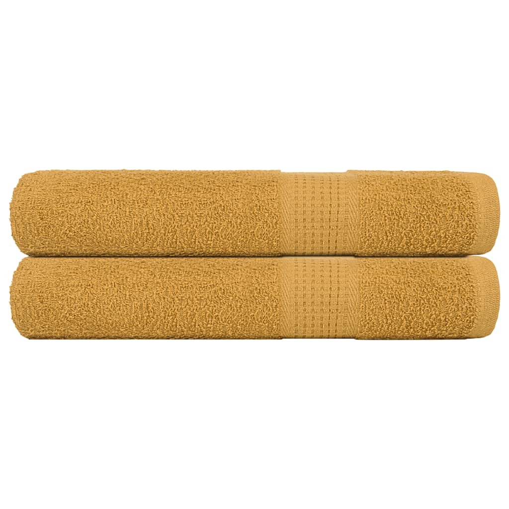 vidaXL Saunové osušky FROGN 2 ks zlaté 80x200 cm 360 g/m²