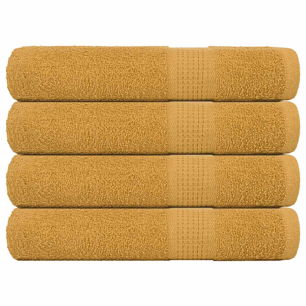 vidaXL Saunové osušky FROGN 4 ks zlaté 80x200 cm 360 g/m²