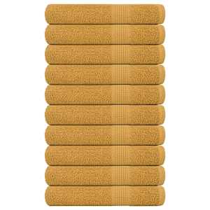 Savna brisače FROGN 10 kosov zlate 80x200 cm 360 g/m²
