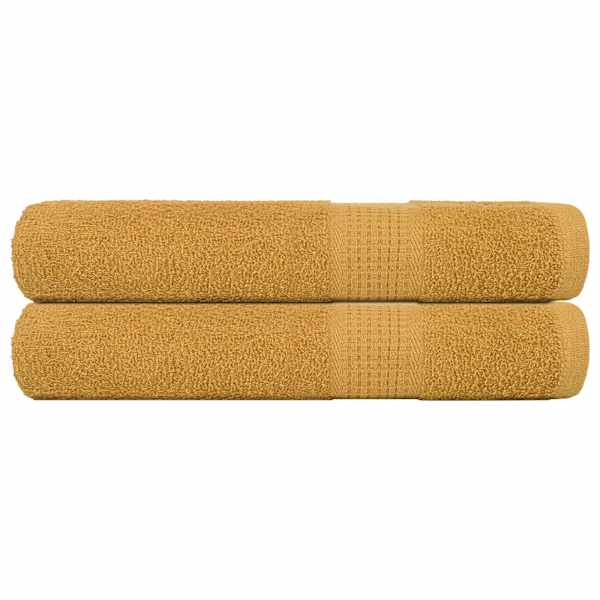 vidaXL r&auml;tikud FROGN 2 tk, kuldne, 100x200 cm, 360 g/m&sup2;