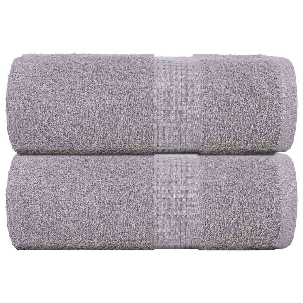 Gästetücher 2 Stk. Grau 30×50 cm 360 g/m² 100% Baumwolle