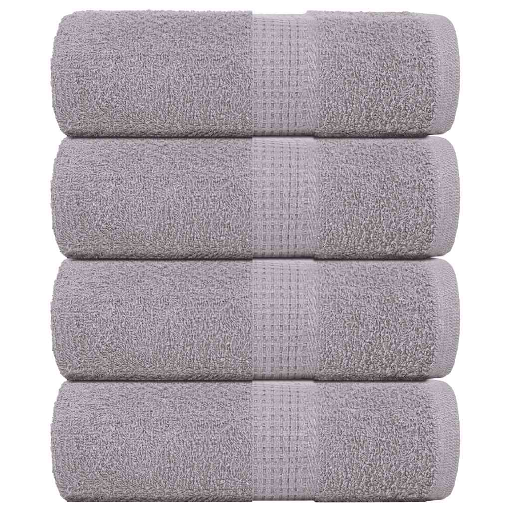 Gästetücher 4 Stk. Grau 30×50 cm 360 g/m² 100% Baumwolle