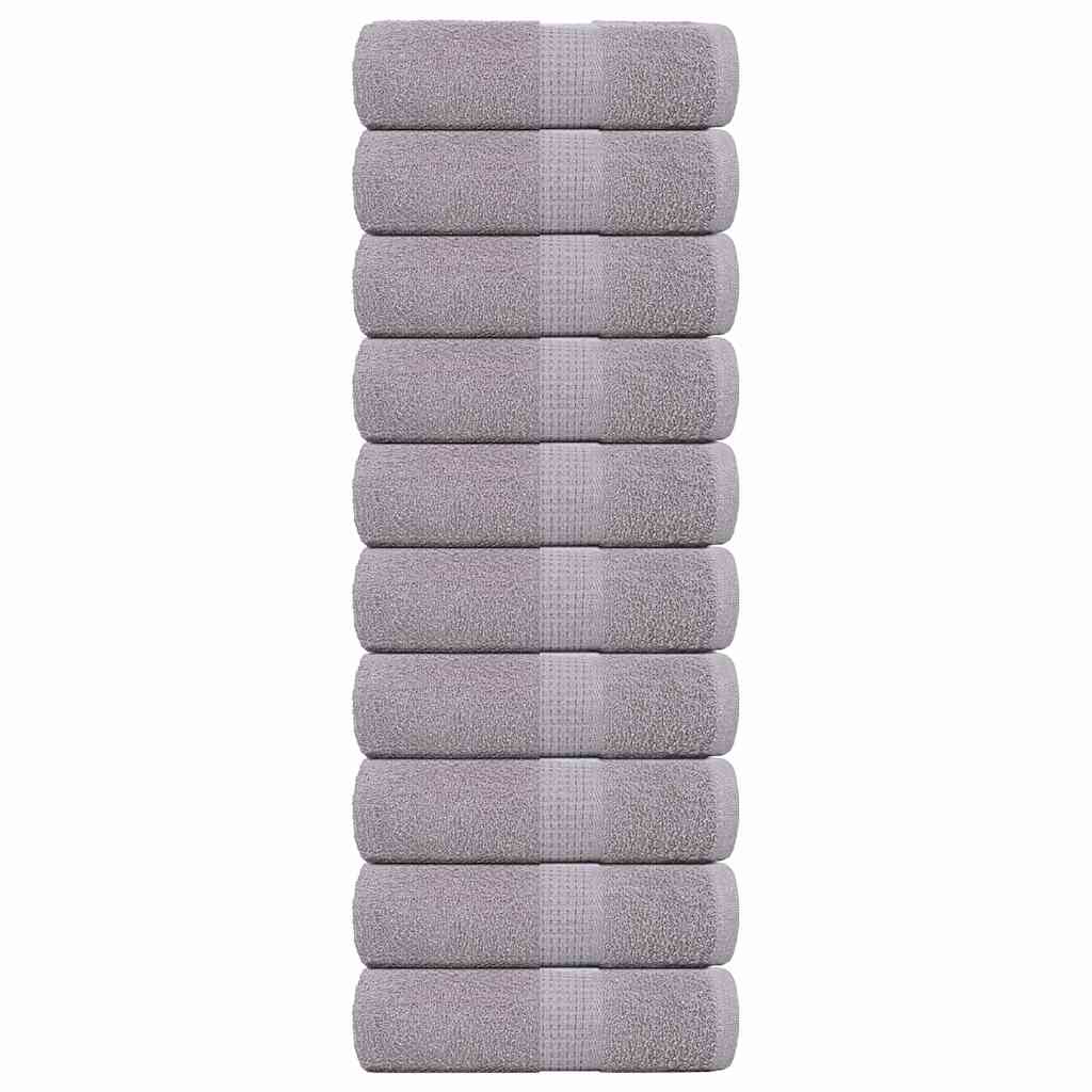 vidaXL Ručníky pro hosty FROGN 10 ks šedé 30x50 cm 360 g/m²