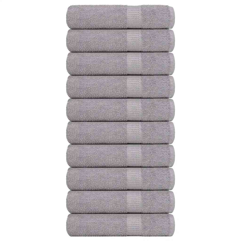 vidaXL Handdukar FROGN 10 st grå 50x100 cm 360 gsm