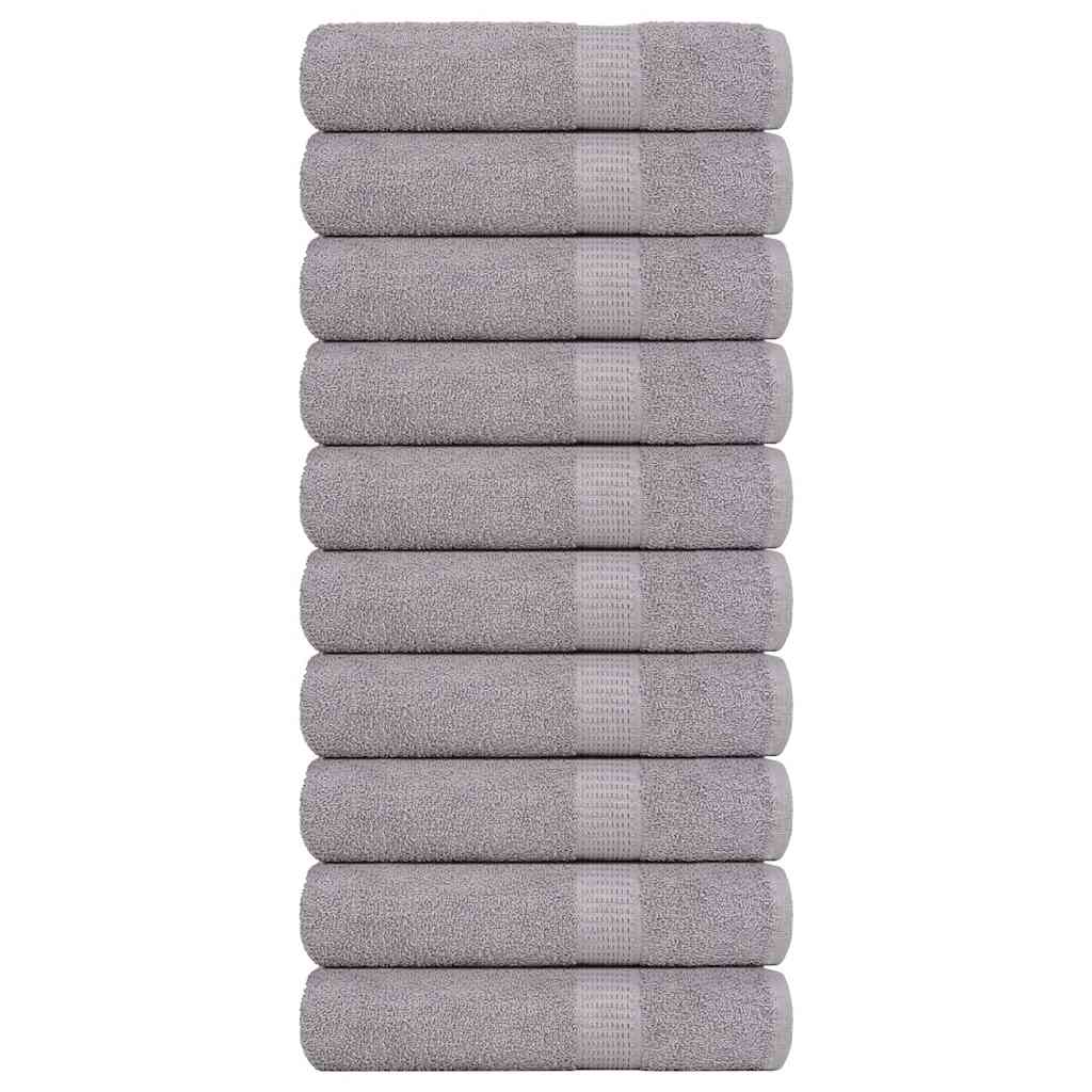 vidaXL Ručníky do sprchy FROGN 10 ks šedé 70x140 cm 360 g/m²