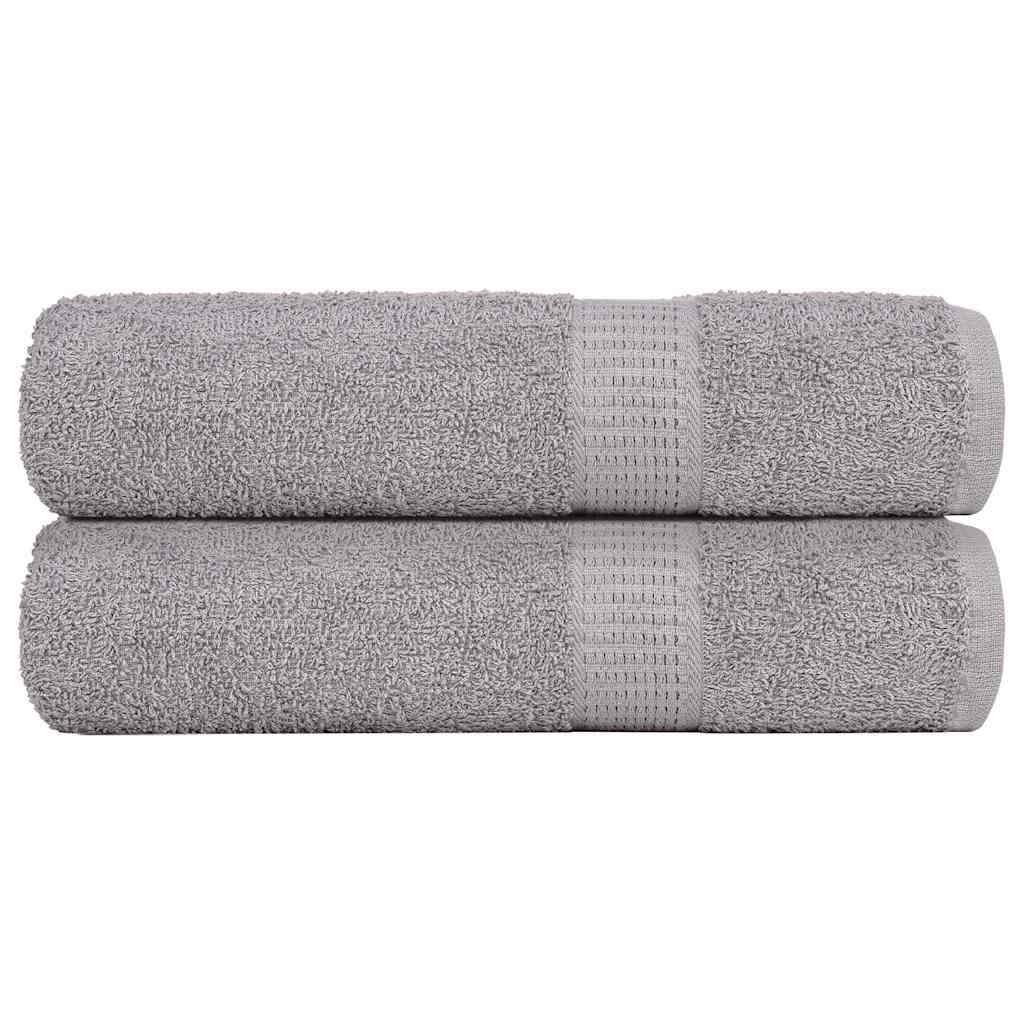 vidaXL Badetücher 2 Stk. Grau 100x150 cm 360 g/m² 100% Baumwolle