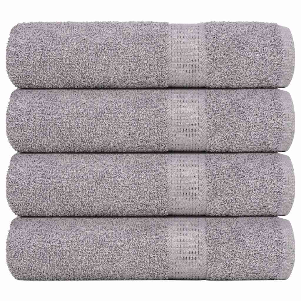 vidaXL Ručníky FROGN 4 ks šedé 100x150 cm 360 g/m²