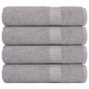 Kopalne brisače FROGN 4 kosi sive 100x150 cm 360 g/m²